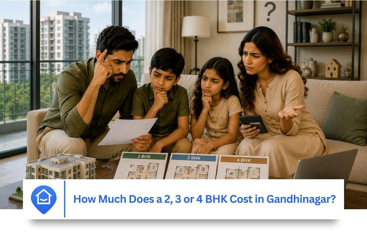 How Much Does It Cost to Buy a 2 BHK, 3 BHK or 4 BHK in Gandhinagar