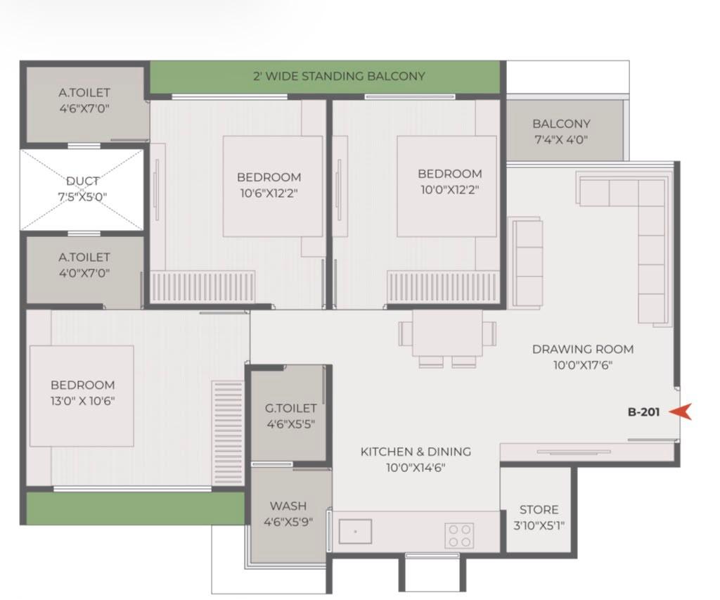 Bosky Sanelite floor plan