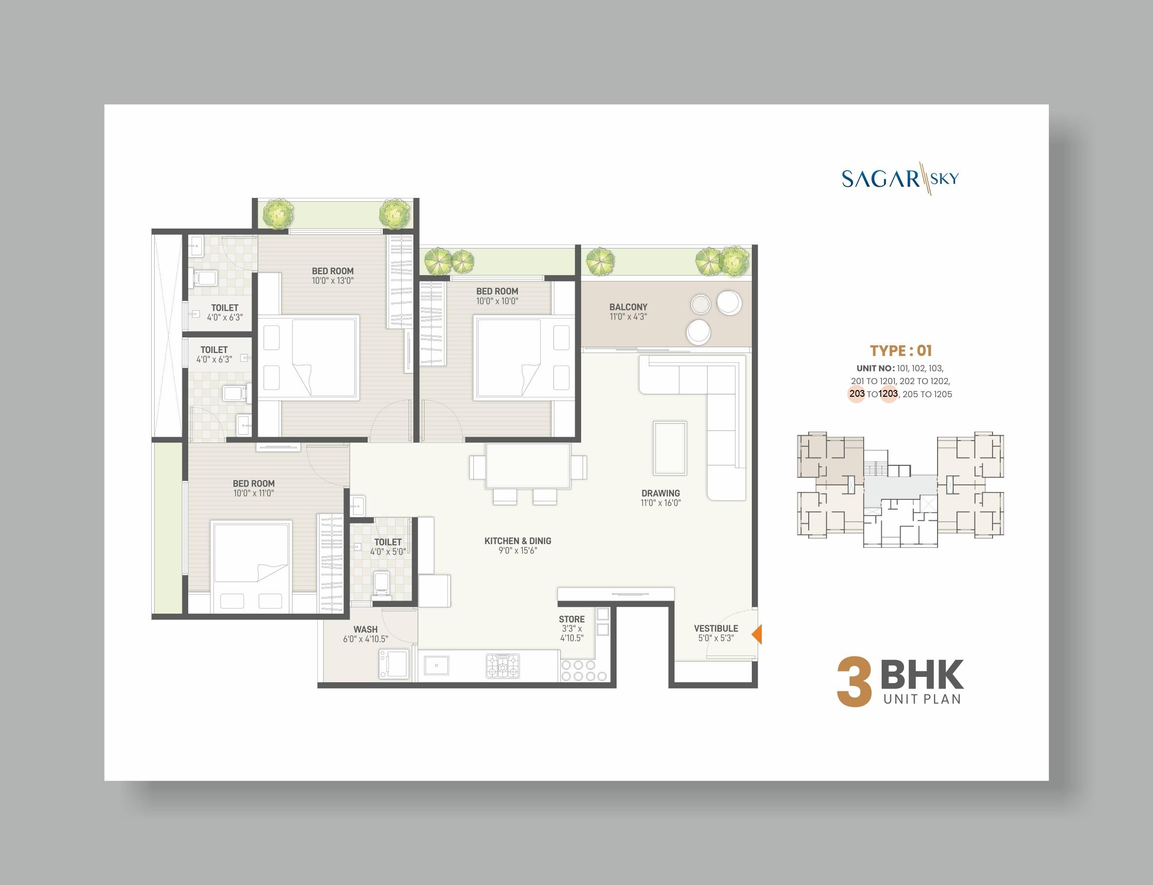 Sagar Sky floor plan