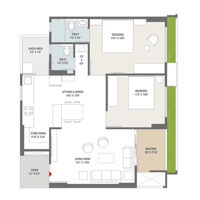 2 BHK type 2