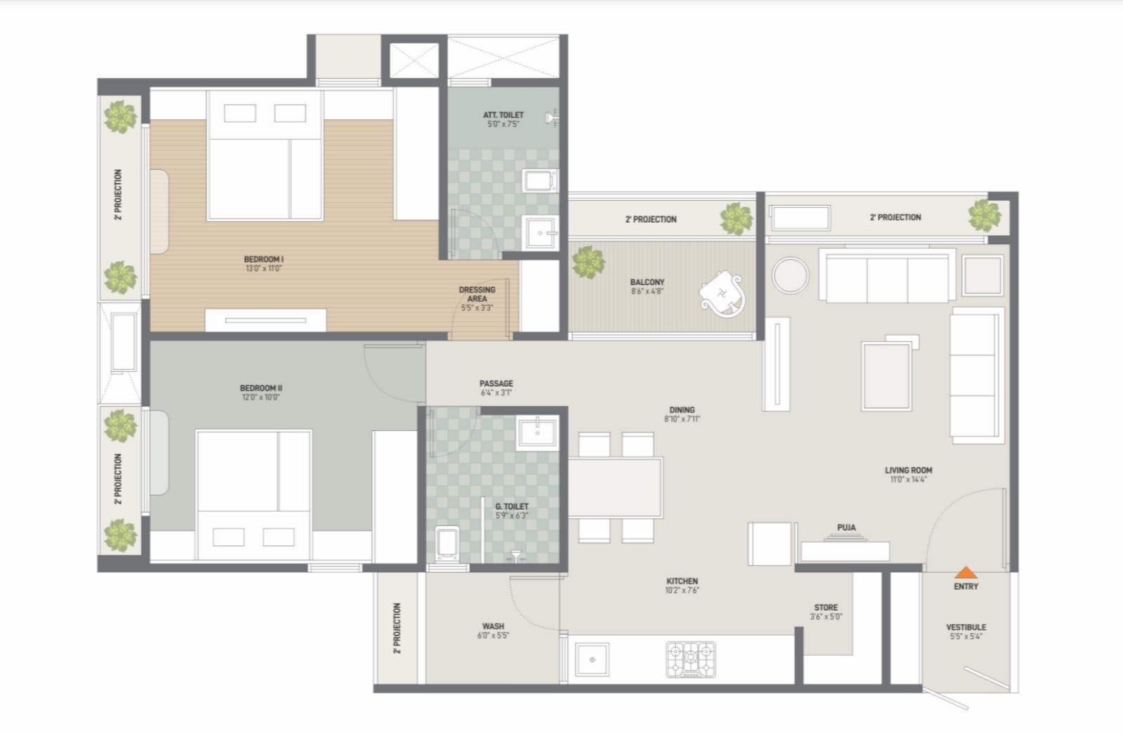 Vinayak saral courtyard floor plan