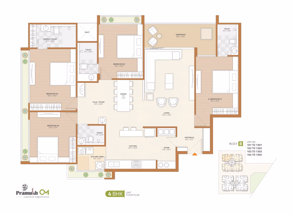 Pramukh Om floor plan