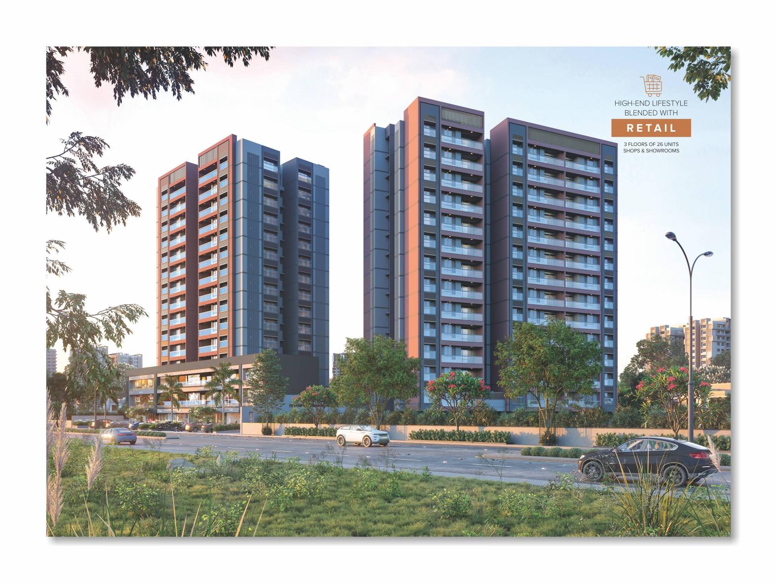 2 BHK Flat buy — Shyam Heights in Sargasan, Gandhinagar, Gujarat