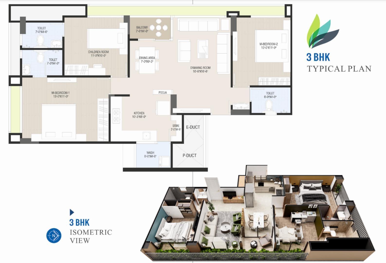 Satvam Glory floor plan