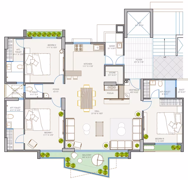 The View floor plan