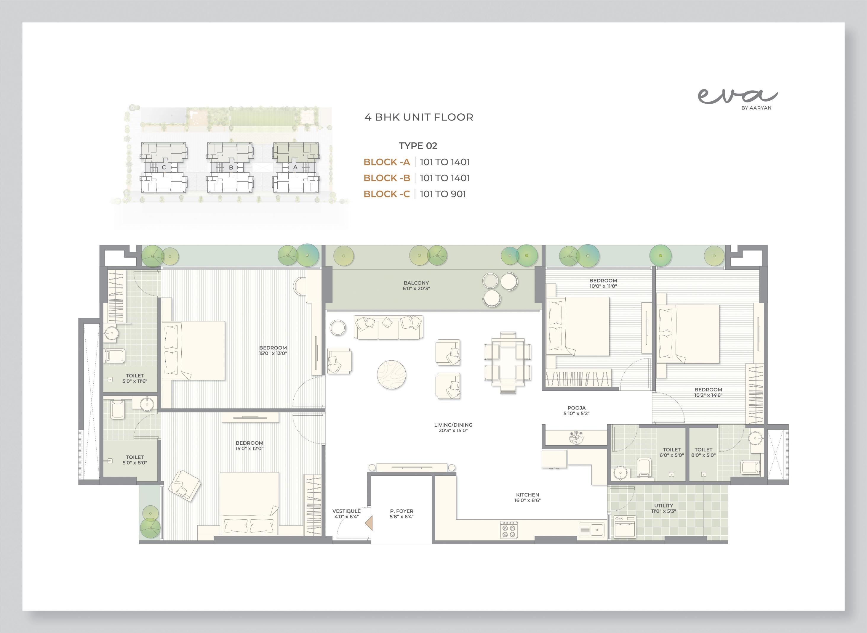 Aaryan Eva floor plan