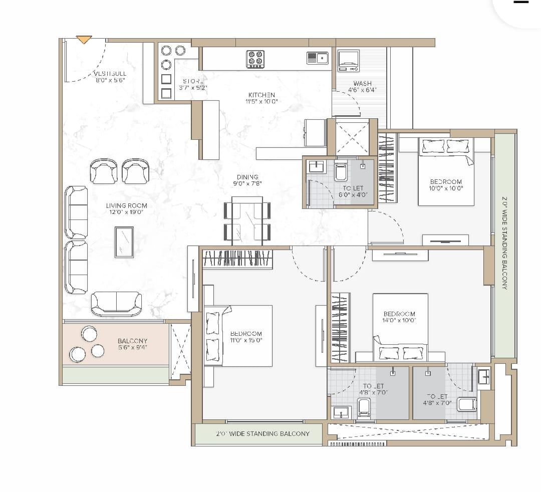 Aaryan Elara floor plan