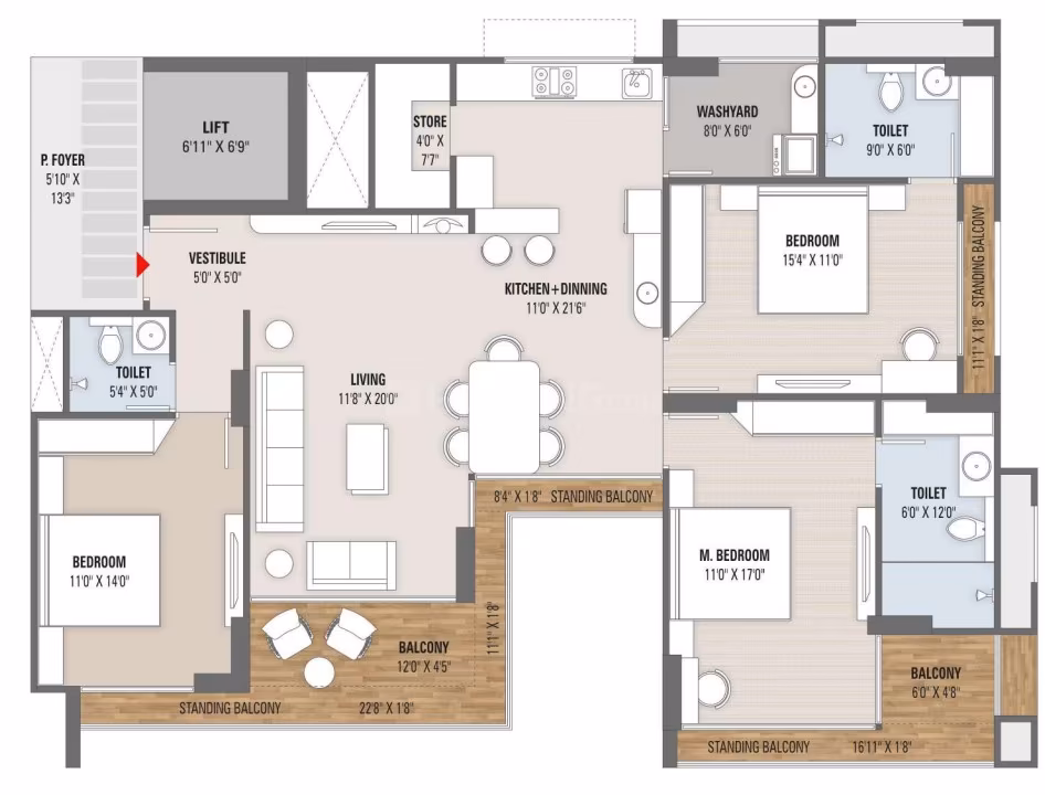 Brij Sandalwood floor plan