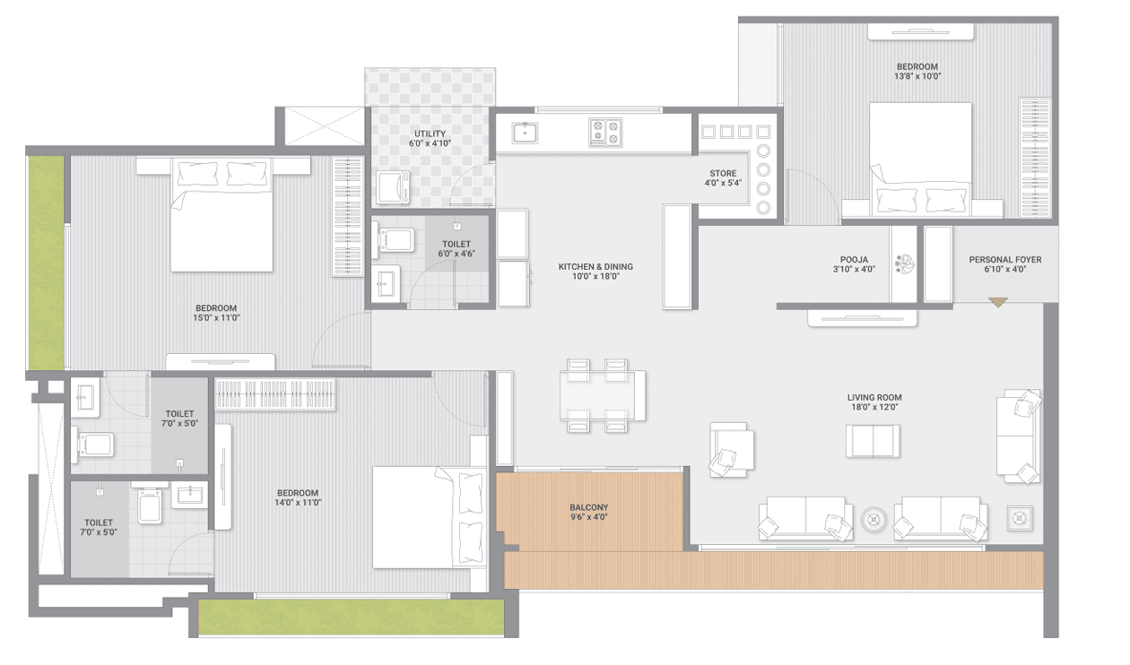 Aaryan Erica floor plan