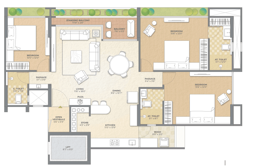 The Privilon floor plan