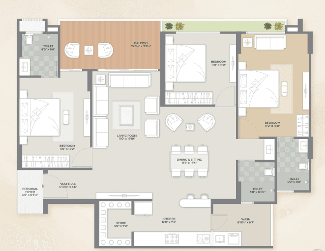 Shivanand Reva floor plan