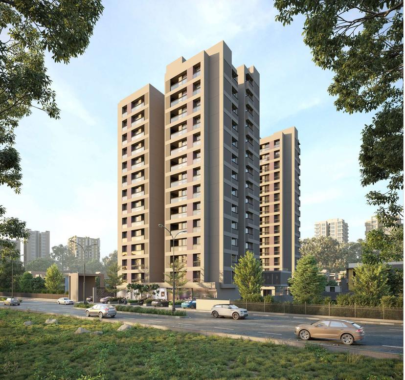 Premium 3 BHK Flat buy — Shanti Parisar in Sargasan, Gandhinagar