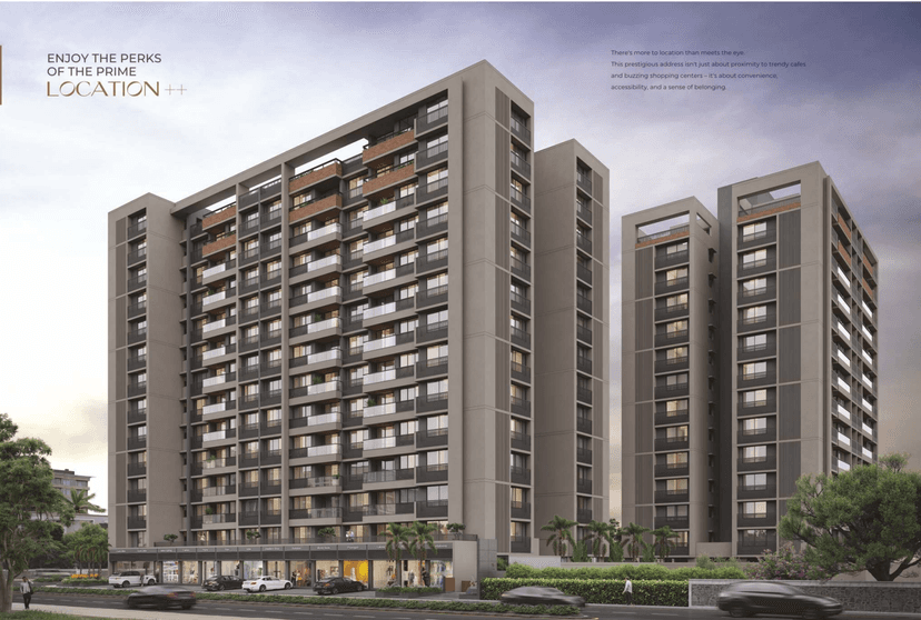 Premium 3 BHK Flat buy — Atishay Shivalay 4 in S.G. Highway / Adalaj, Gandhinagar, Gujarat, Gandhinagar