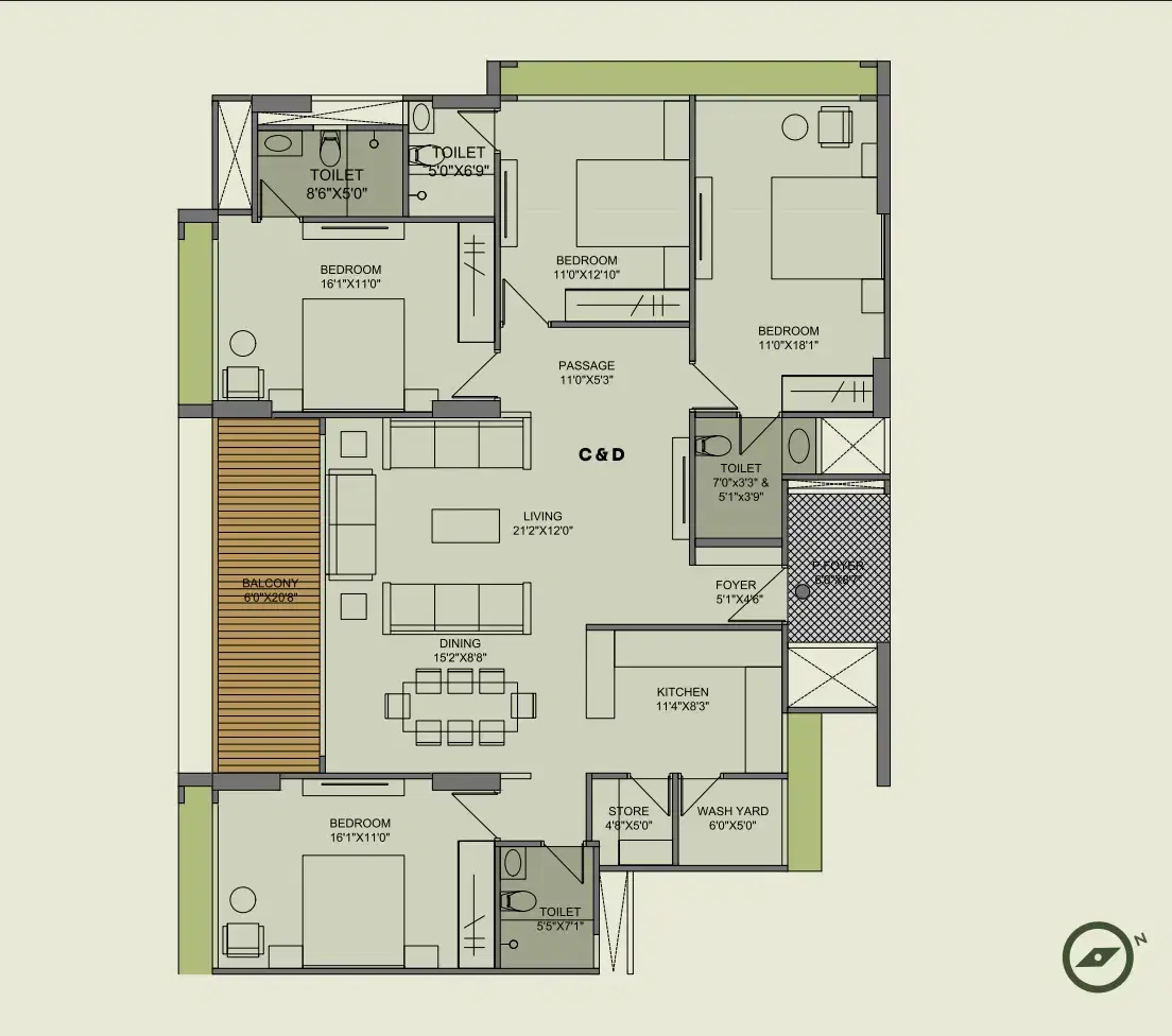 IVORY SPRINGS 4BHK